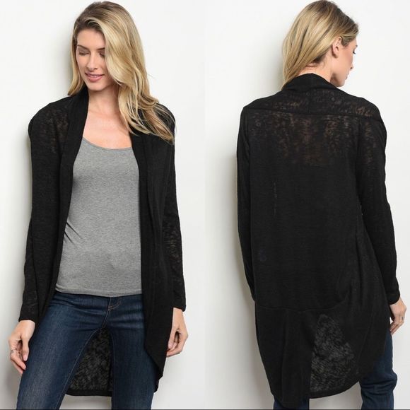 Long sleeve open front cardigan - Picture 1 of 2